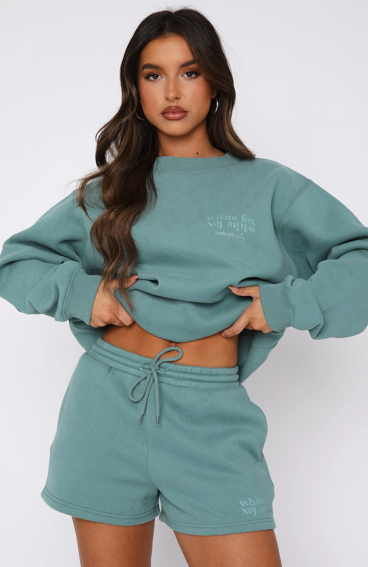 Made You Smile Lounge Shorts Teal 4 Made You Smile Lounge Shorts Teal - Image 2