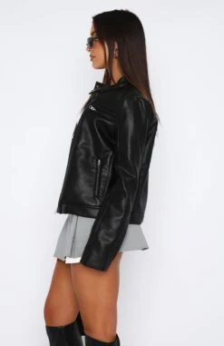 Full Speed PU Biker Jacket Black -RD Style Shop 04.05.2328056