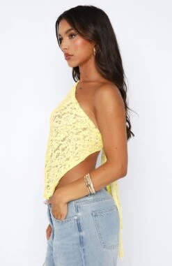 It's A Love Story Lace Top Lemon -RD Style Shop 04.08.2345735