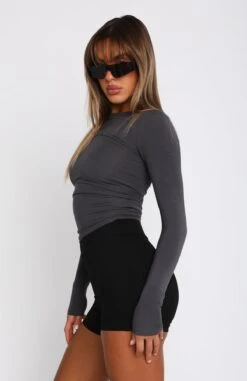 Only For Tonight Long Sleeve Top Charcoal 11 Only For Tonight Long Sleeve Top Charcoal -RD Style Shop 05.04.2323933