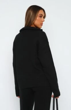 Let's Get Cosy Knit Sweater Black -RD Style Shop 07.07.230022 2