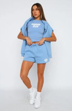 Comfort Club Lounge Shorts Blissful Blue -RD Style Shop 07.07.2302452 2