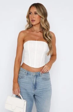 Run The Game Strapless Bustier White 7 Run The Game Strapless Bustier White -RD Style Shop 08.06.2332526