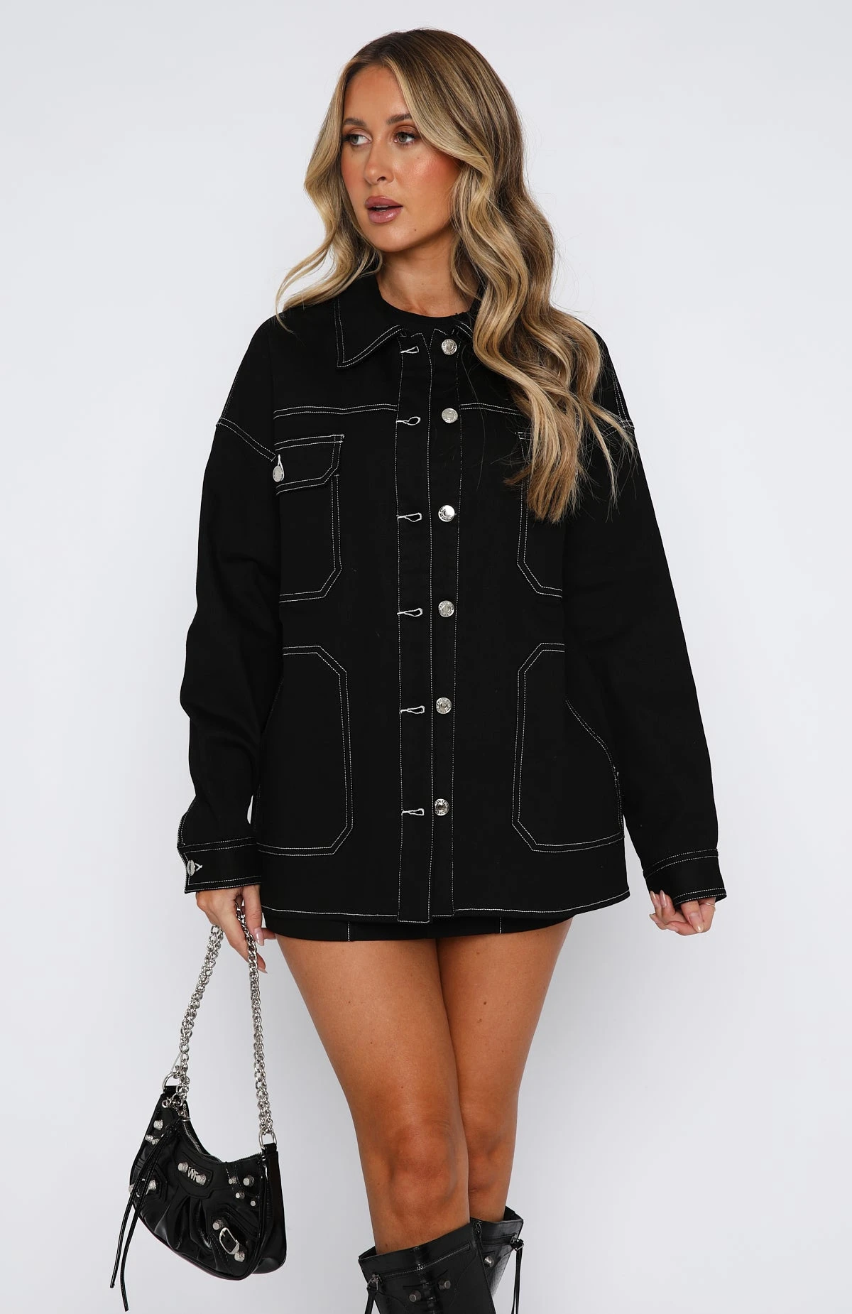 Meet Me Backstage Oversized Jacket Dark Charcoal 4 Meet Me Backstage Oversized Jacket Dark Charcoal - Image 2