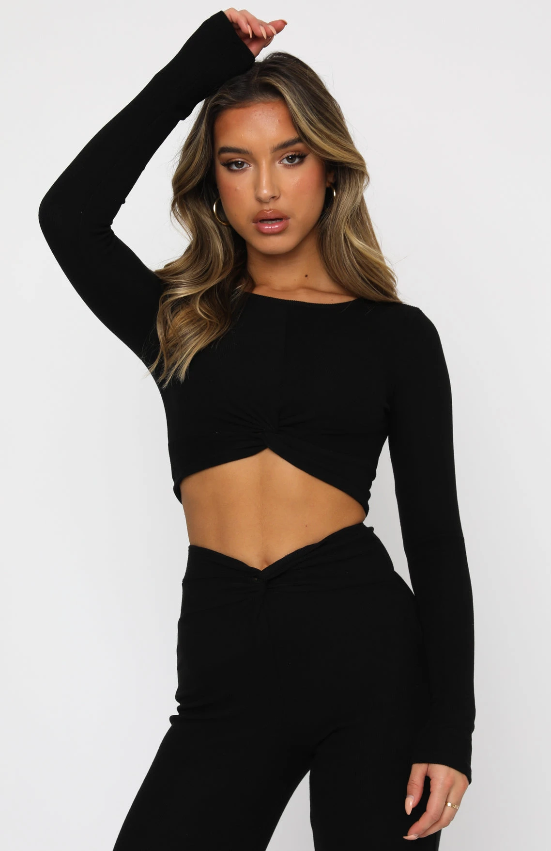 True Bliss Long Sleeve Crop Black 4 True Bliss Long Sleeve Crop Black - Image 2