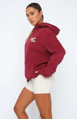 Enough Said Oversized Hoodie Wine -RD Style Shop 11.05.2320219