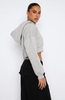 She's Effortless Cropped Hoodie Grey Marle 8 She's Effortless Cropped Hoodie Grey Marle -RD Style Shop 11.08.2348778