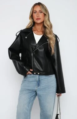 City Is Mine PU Biker Jacket Black -RD Style Shop 14.4.2315677