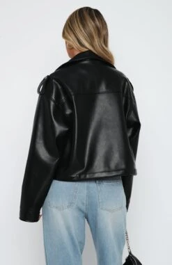 City Is Mine PU Biker Jacket Black -RD Style Shop 14.4.2315703