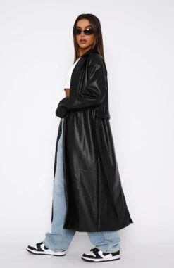 Rainy Day PU Trench Coat Black -RD Style Shop 16.03.2321448