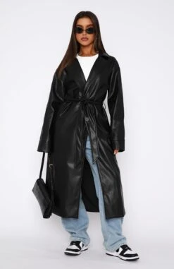 Rainy Day PU Trench Coat Black -RD Style Shop 16.03.2321460