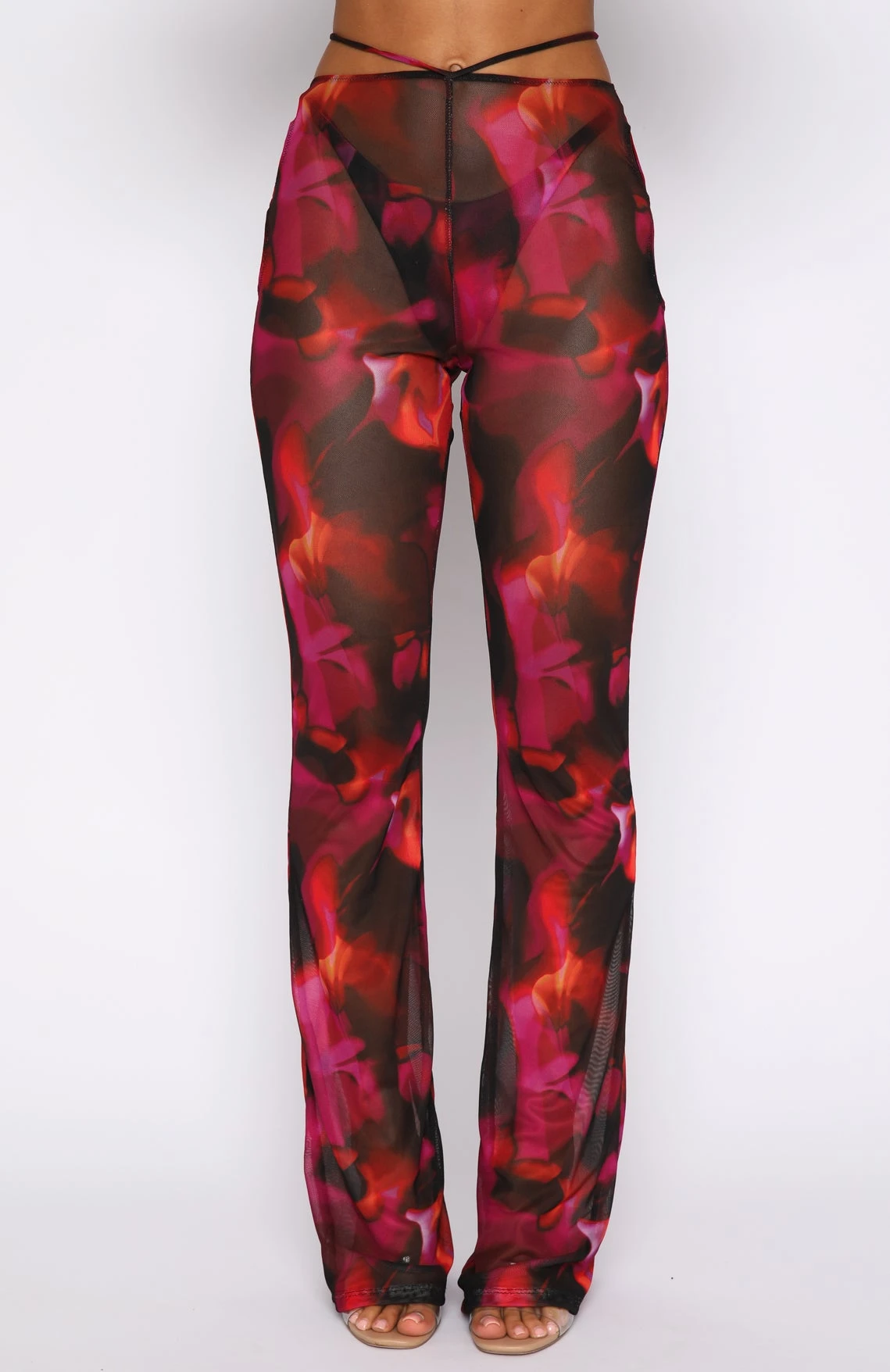 Rhythm Of The Night Pants Pink Flame Print 4 Rhythm Of The Night Pants Pink Flame Print - Image 2