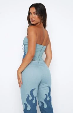 She's On Fire Bustier Denim Flame 9 She's On Fire Bustier Denim Flame -RD Style Shop 2.2.23 6808