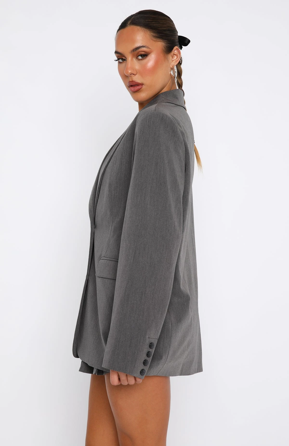 The Way To Go Oversized Blazer Charcoal 6 The Way To Go Oversized Blazer Charcoal - Image 4