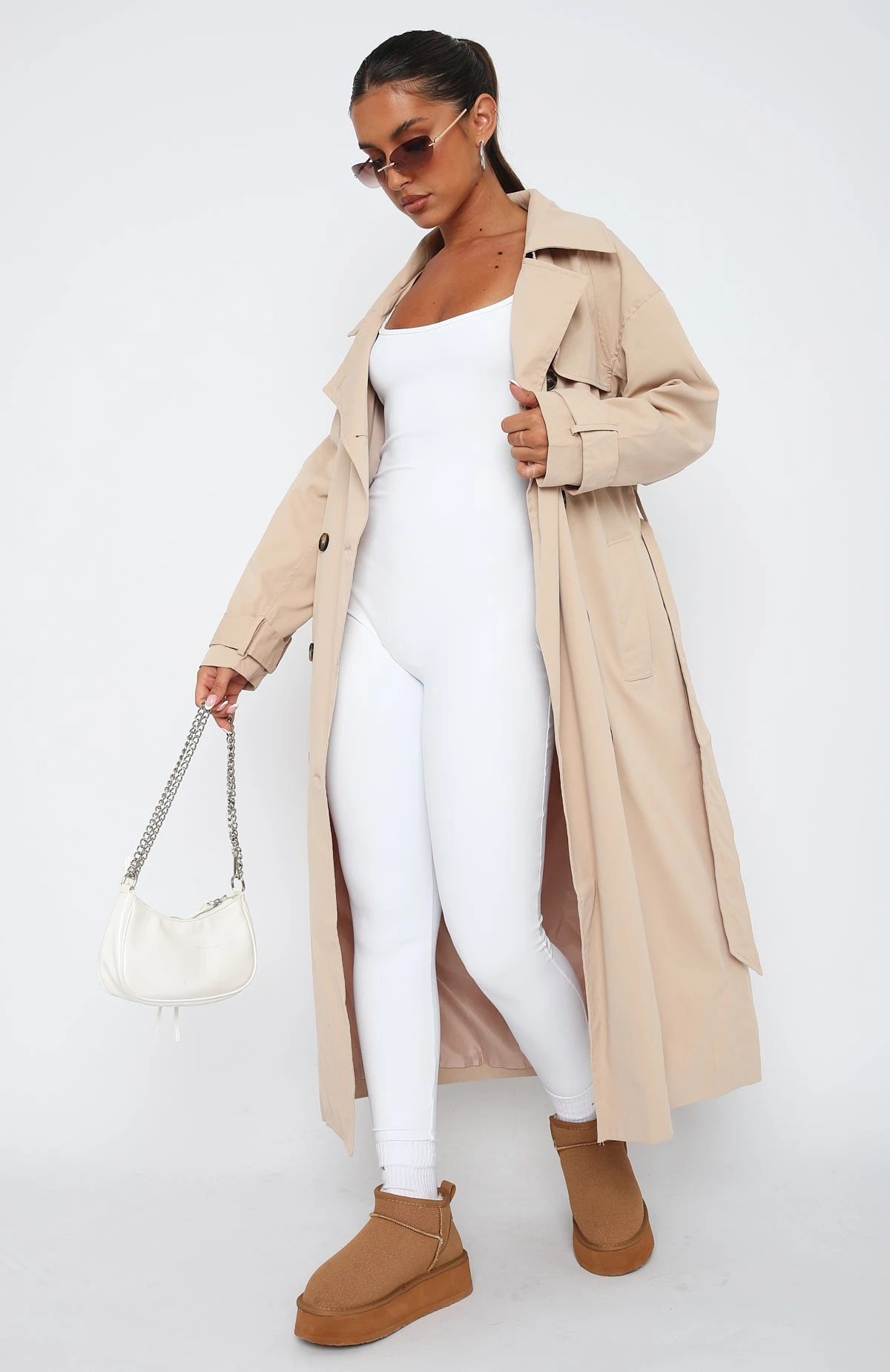 Feeling Fine Trench Coat Beige 4 Feeling Fine Trench Coat Beige - Image 2