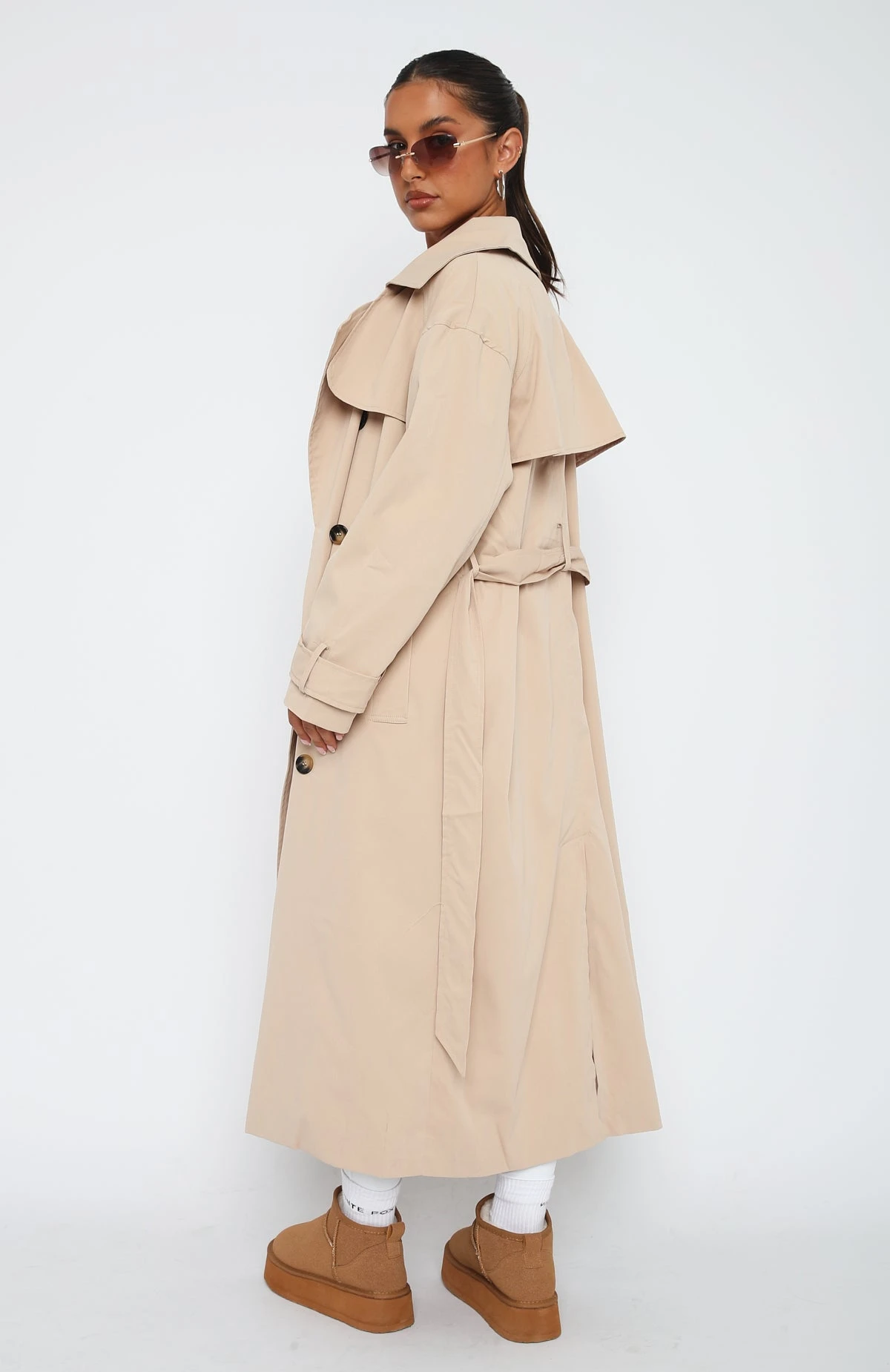 Feeling Fine Trench Coat Beige 6 Feeling Fine Trench Coat Beige - Image 4
