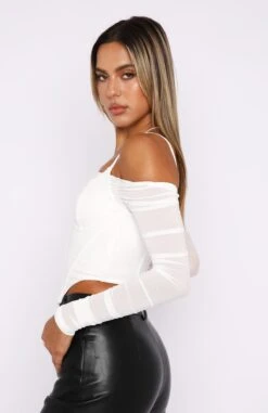 I Wanna Love You Long Sleeve Bustier White -RD Style Shop 25.10.2211966