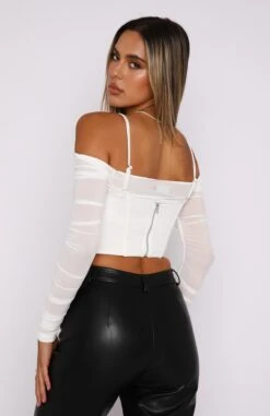 I Wanna Love You Long Sleeve Bustier White -RD Style Shop 25.10.2211972