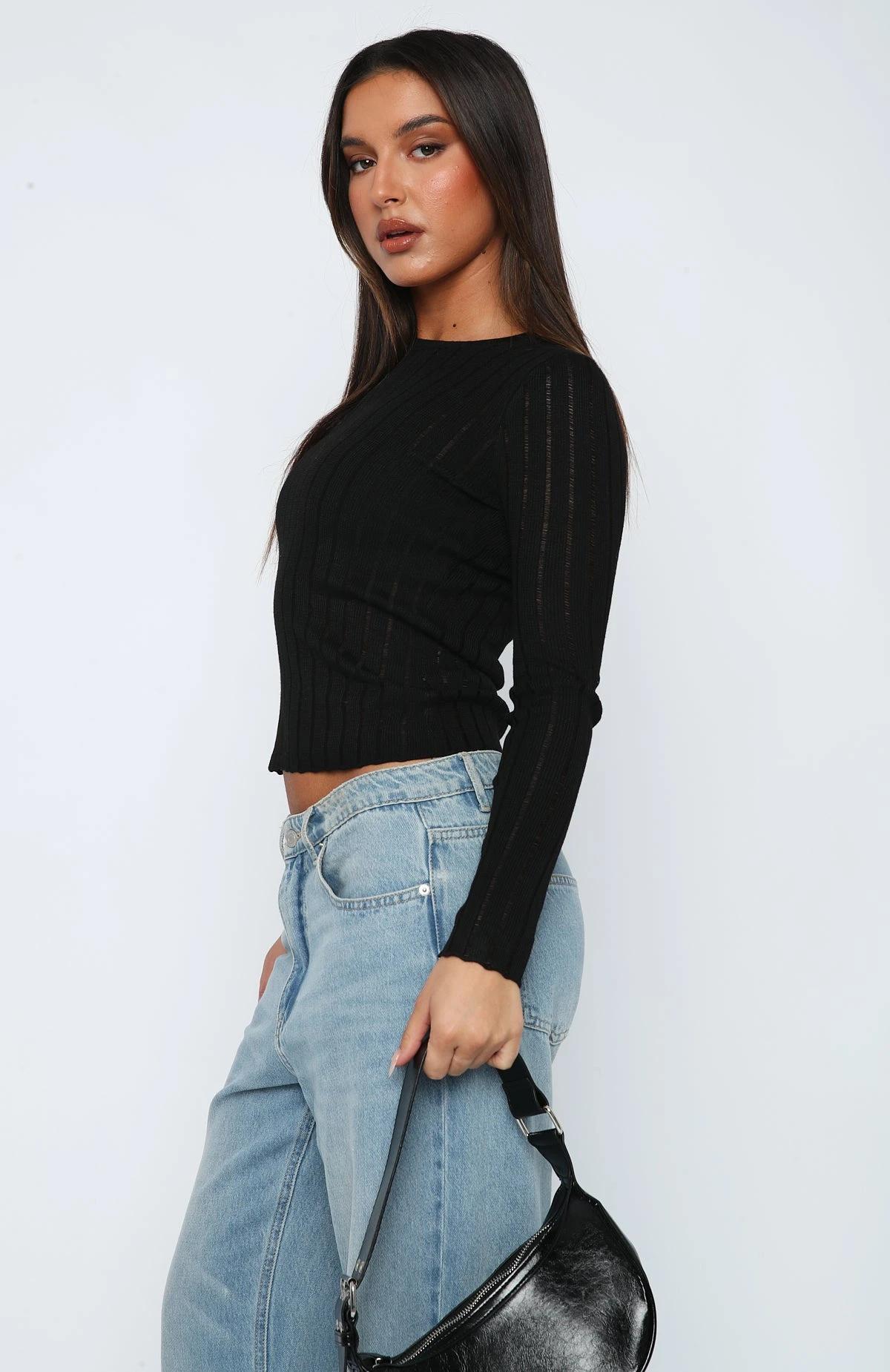 Picture Perfect Long Sleeve Top Black 5 Picture Perfect Long Sleeve Top Black - Image 3