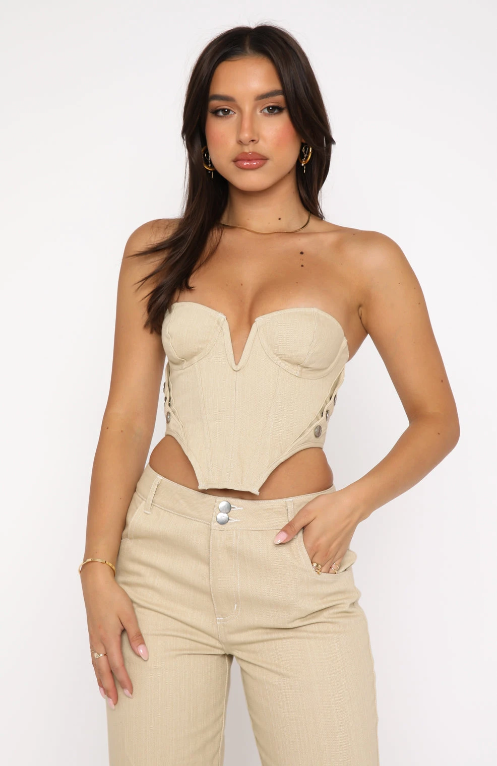 Change My Mind Bustier Oatmeal 4 Change My Mind Bustier Oatmeal - Image 2