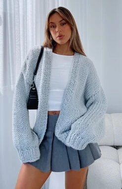 RD Style Shop 50 A Little Too Much Knit Cardigan Grey Marle