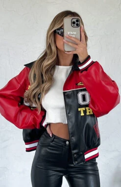 Out Of Here Bomber Jacket Black/Red
