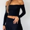 Emotional Long Sleeve Knitted Crop Black -RD Style Shop IMG 4754