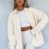 Love Me First Oversized Shirt Cream