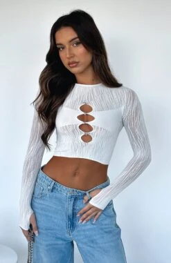 Promise Me Long Sleeve Crop Snow 12 Promise Me Long Sleeve Crop Snow -RD Style Shop PROMISE ME LS TOP 17.05.23 03