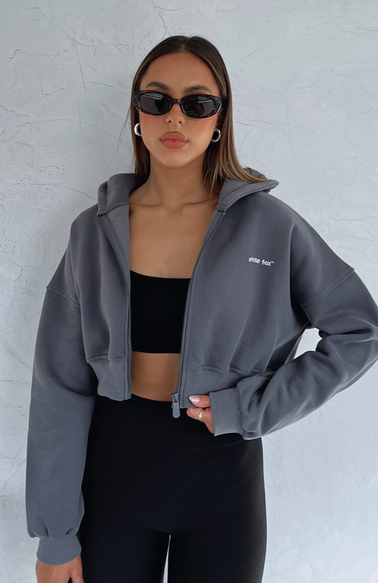 She's Effortless Cropped Hoodie Slate 7 She's Effortless Cropped Hoodie Slate - Image 5