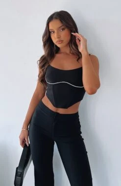 Simply Sleek Diamante Bustier Black 11 Simply Sleek Diamante Bustier Black -RD Style Shop SIMPLY SLEEK DIAMANTE BUSTIER 23.05.23 03