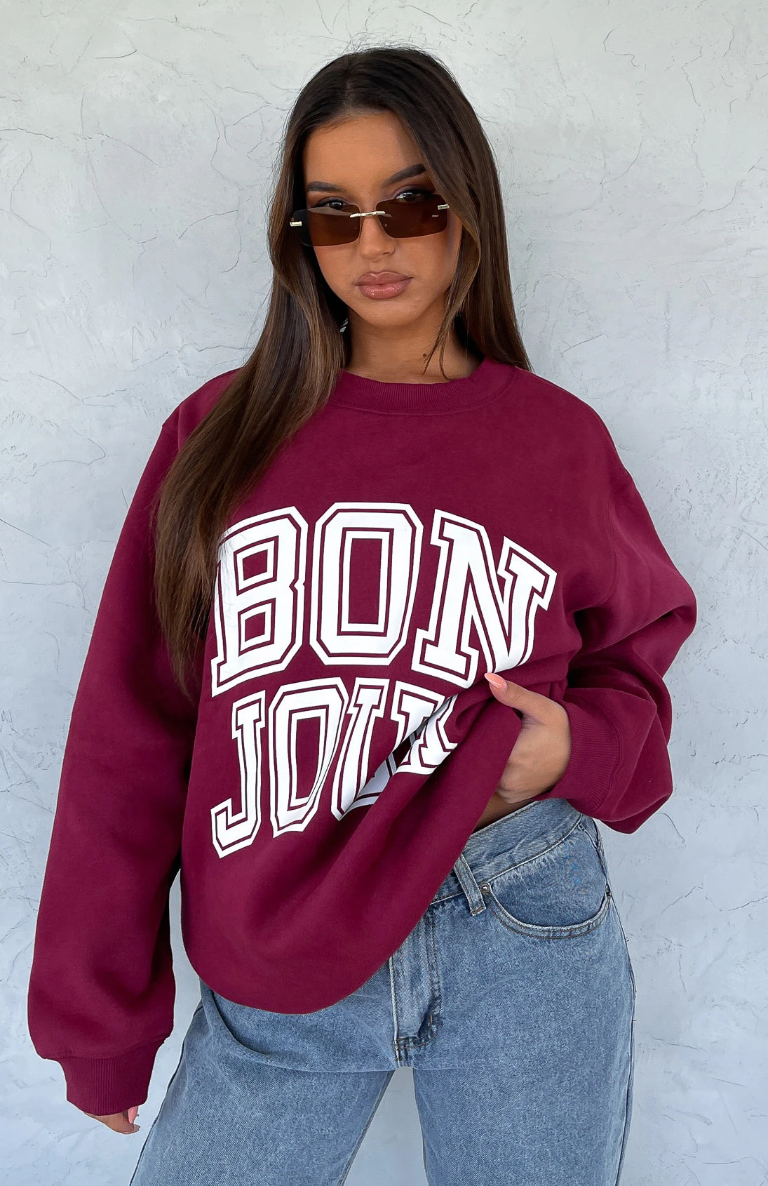 Take Me To Paris Oversized Sweater Wine 7 Take Me To Paris Oversized Sweater Wine - Image 5