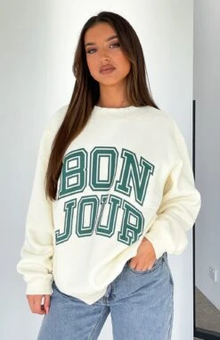 Take Me To Paris Oversized Sweater Cream -RD Style Shop TAKE ME TO PARIS SWEATER 7.06.23 11