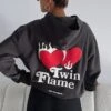 Twin Flame Oversized Hoodie Charcoal 2 Twin Flame Oversized Hoodie Charcoal -RD Style Shop TWIN FLAME HOODIE 26.04.23 03