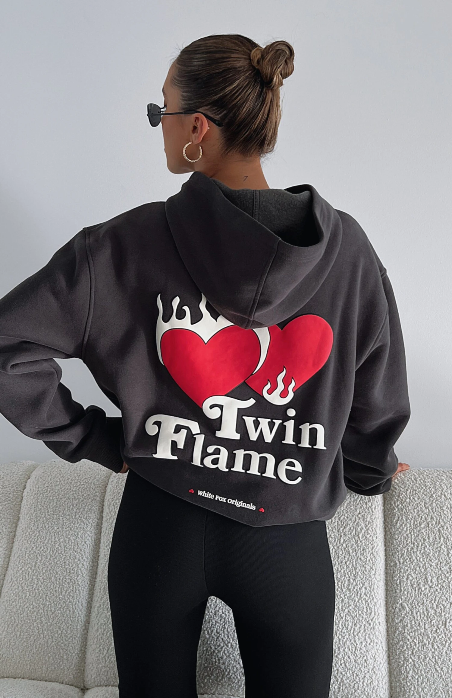 Twin Flame Oversized Hoodie Charcoal 3 Twin Flame Oversized Hoodie Charcoal