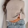 Unique Love Knit Sweater Taupe