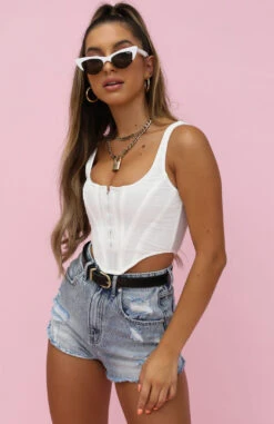 Bad Gal Bustier White 19 Bad Gal Bustier White -RD Style Shop WF0275